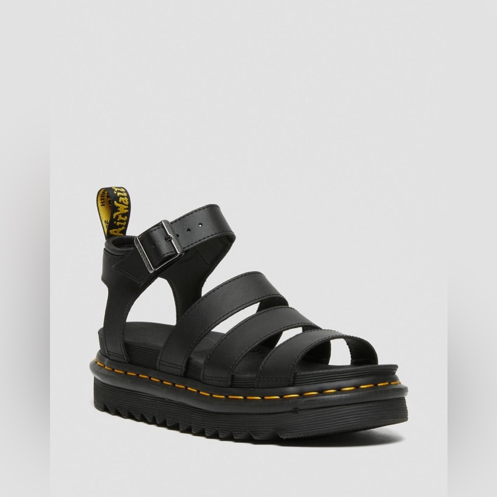 DR. MARTENS BLAIRE HYDRO LEATHER STRAP SANDALS